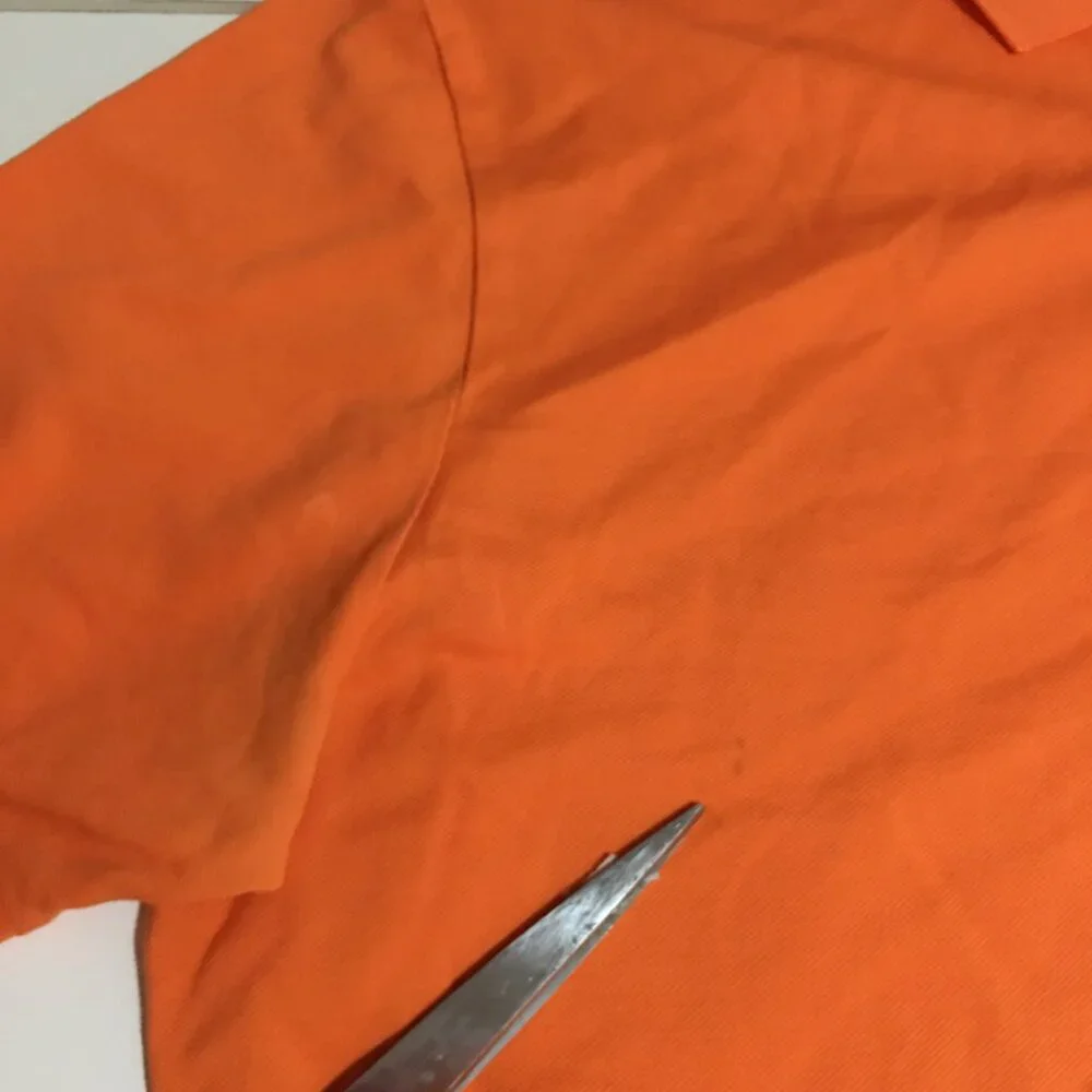 Polo Ralph Lauren Mens Orange Polo Shirt Size XL Pima Stretch Mesh Preppy